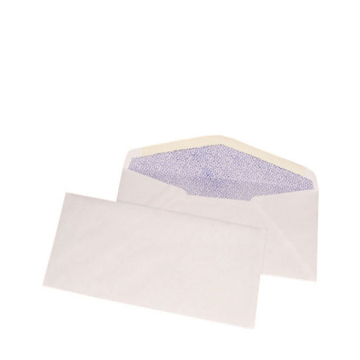 3-5/8 x 8-5/8 Printmaster Envelopes Security Tint Blue White Wove  #8-5/8 -Regular Gum 24 lb. - Mailers Direct™