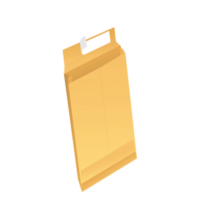 9-1/2 x 13 x 2 Brown Kraft Catalog / Open End Expansion Envelopes - Zip Stick®  -  40 lb. - Mailers Direct™